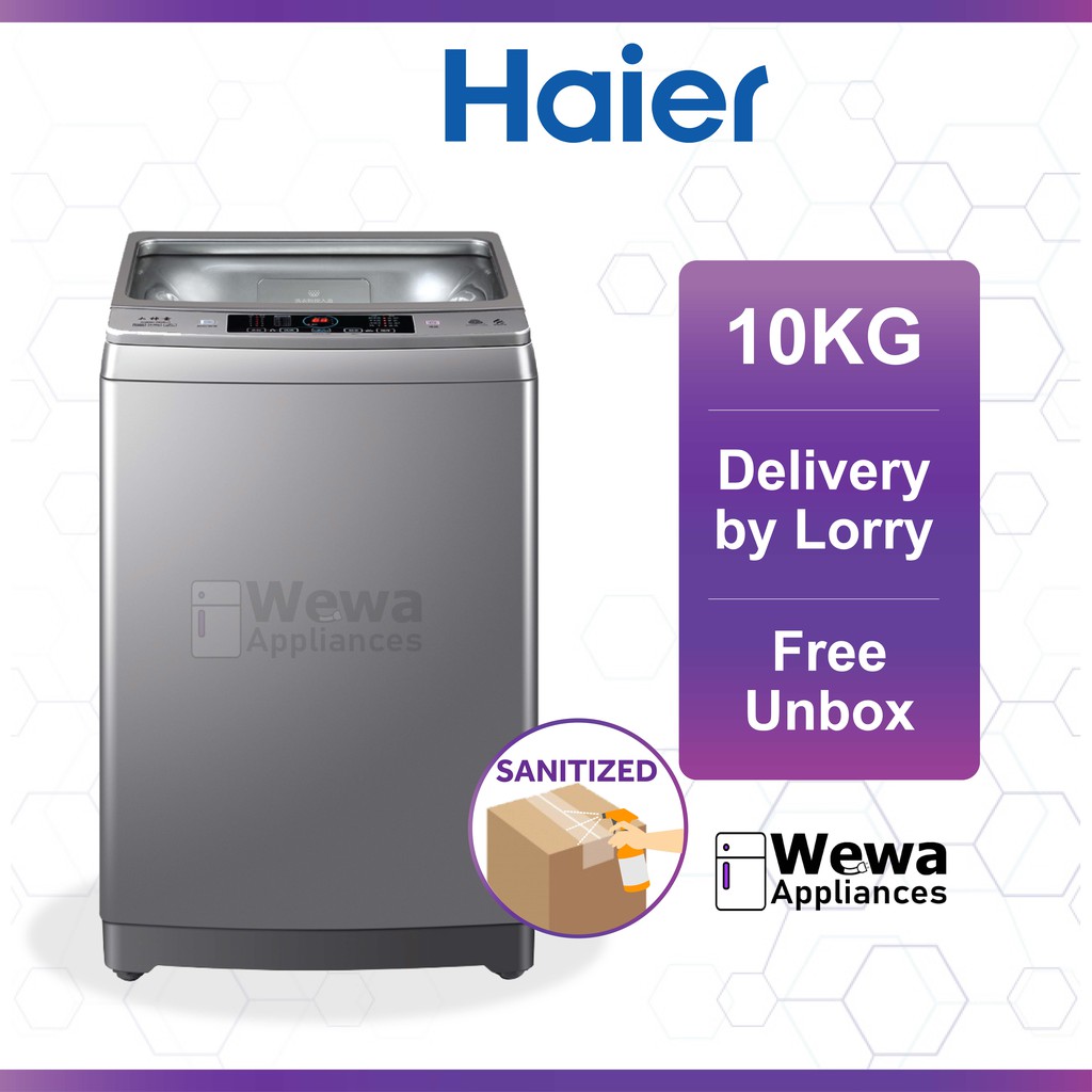 Haier (10KG) Fully Auto Top Load Washing Machine Mesin Basuh HWM100