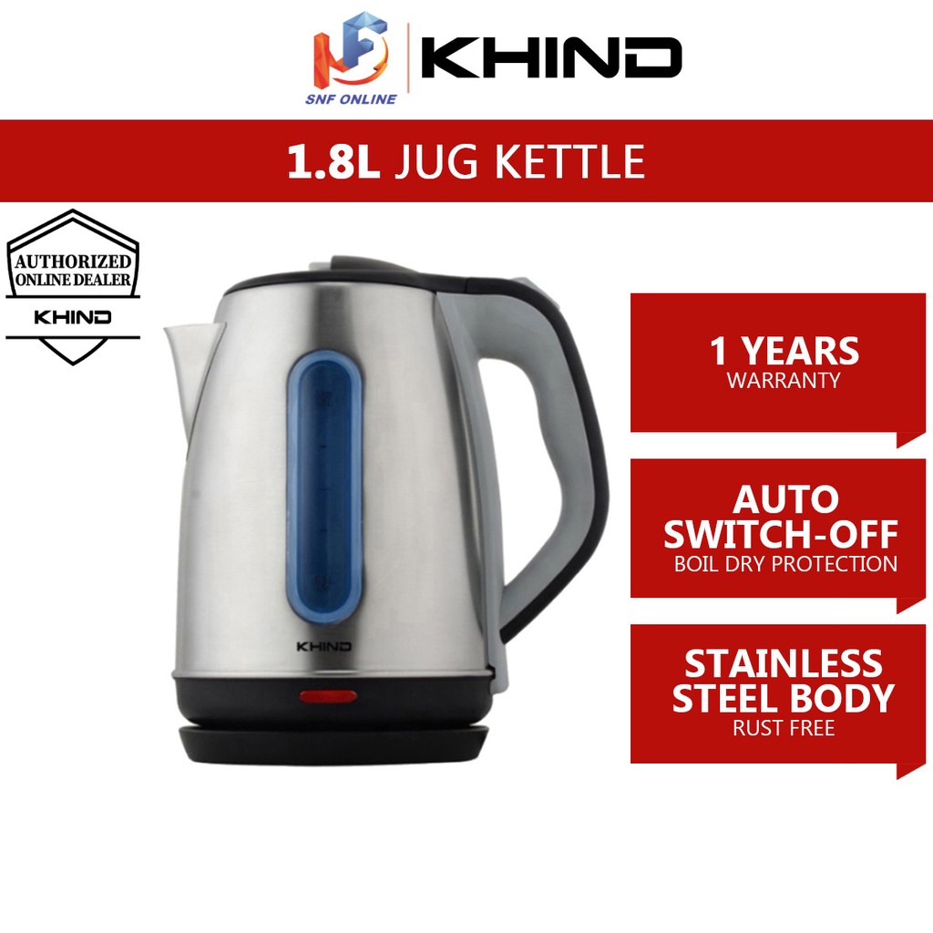 Khind Electric Jug Kettle (1.8 L) EK18SS EK18SS Shopee Malaysia
