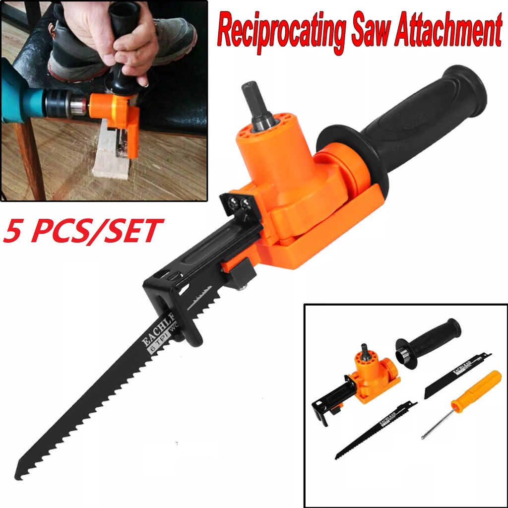 RECIPROCATING JIG SAW ATTACHMENT ADAPTER FOR ELECTRIC DRILL WOOD METAL