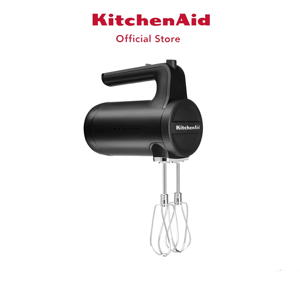 KitchenAid Cordless 7 Speed Hand Mixer Almond Cream/Empire Red/Matte