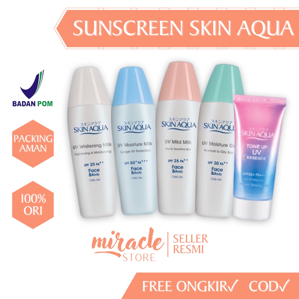 Sunscreen SKIN AQUA UV MOISTURE MILK GEL SPF 50/30 PA SUNSCREEN SKIN