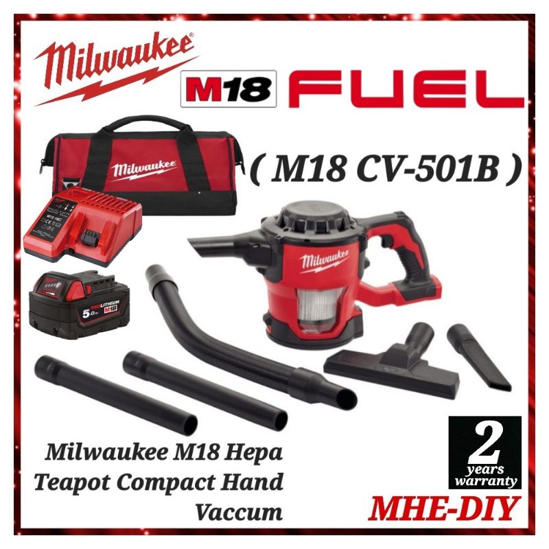 MILWAUKEE M18 HEPA Teapot Compact Hand Vacuum (Bare) ( M18 CV0