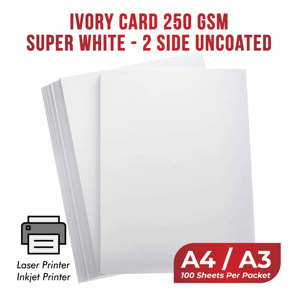 [Ready Stock] Premium 250gsm Ivory Paper A4 A3 A3+ Finland