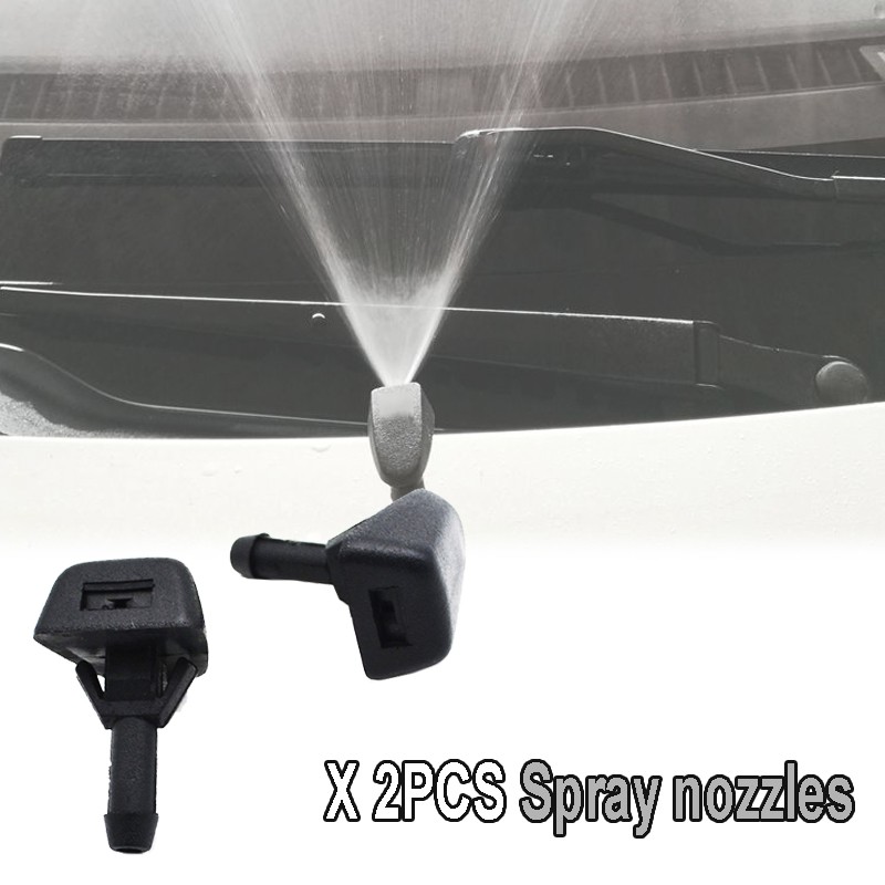 x2 Front Windshield Washer Jet Water Nozzle Spray For Volvo C30 V40 C70