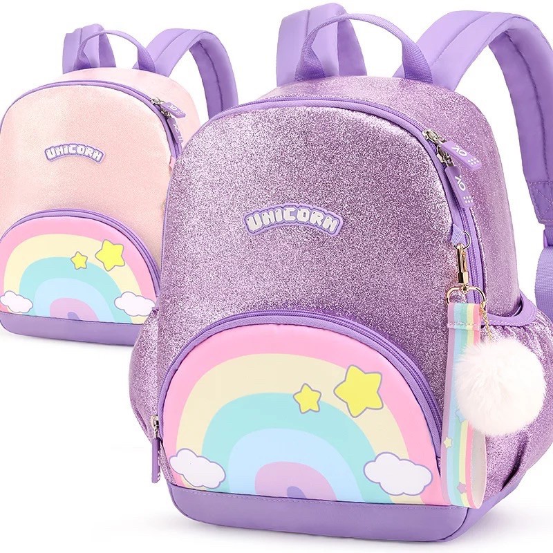 unicorn kids bag rainbow girls school backpack new high quality water