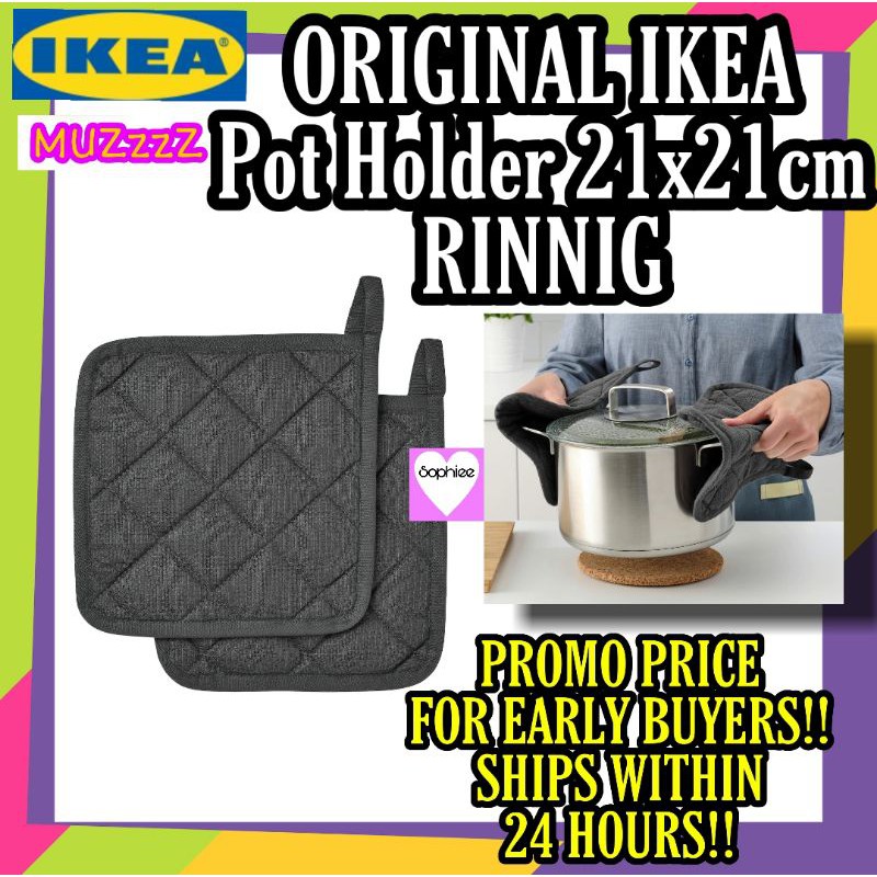 [READY STOCK] IKEA Pot holder, grey 21x21 cm RINNIG Shopee Malaysia