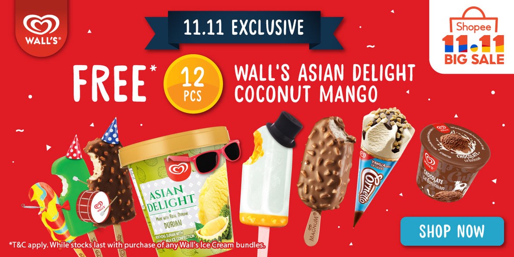 Wall's Ice Cream, Online Shop Shopee Malaysia