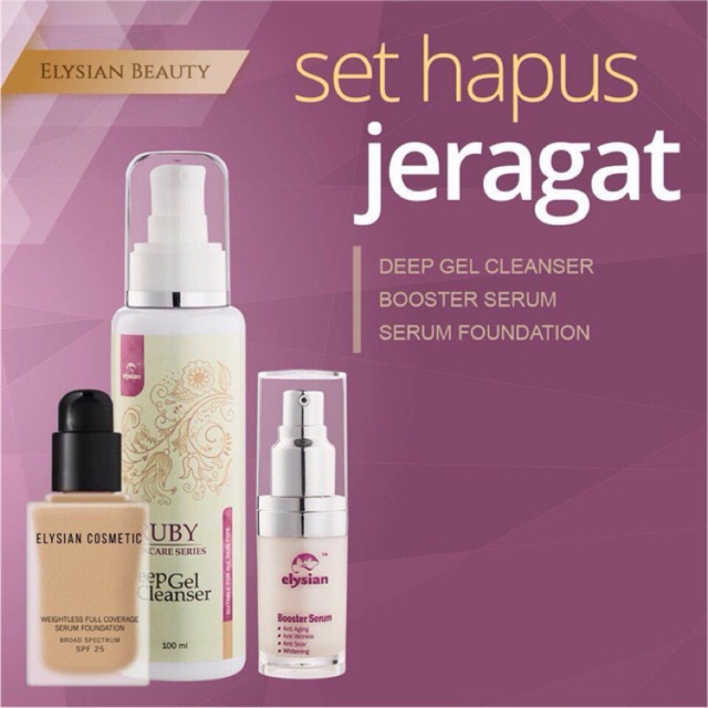 (FREE GIFT) ELYSIAN SET HAPUS JERAGAT CLEANSER, FACE SERUM