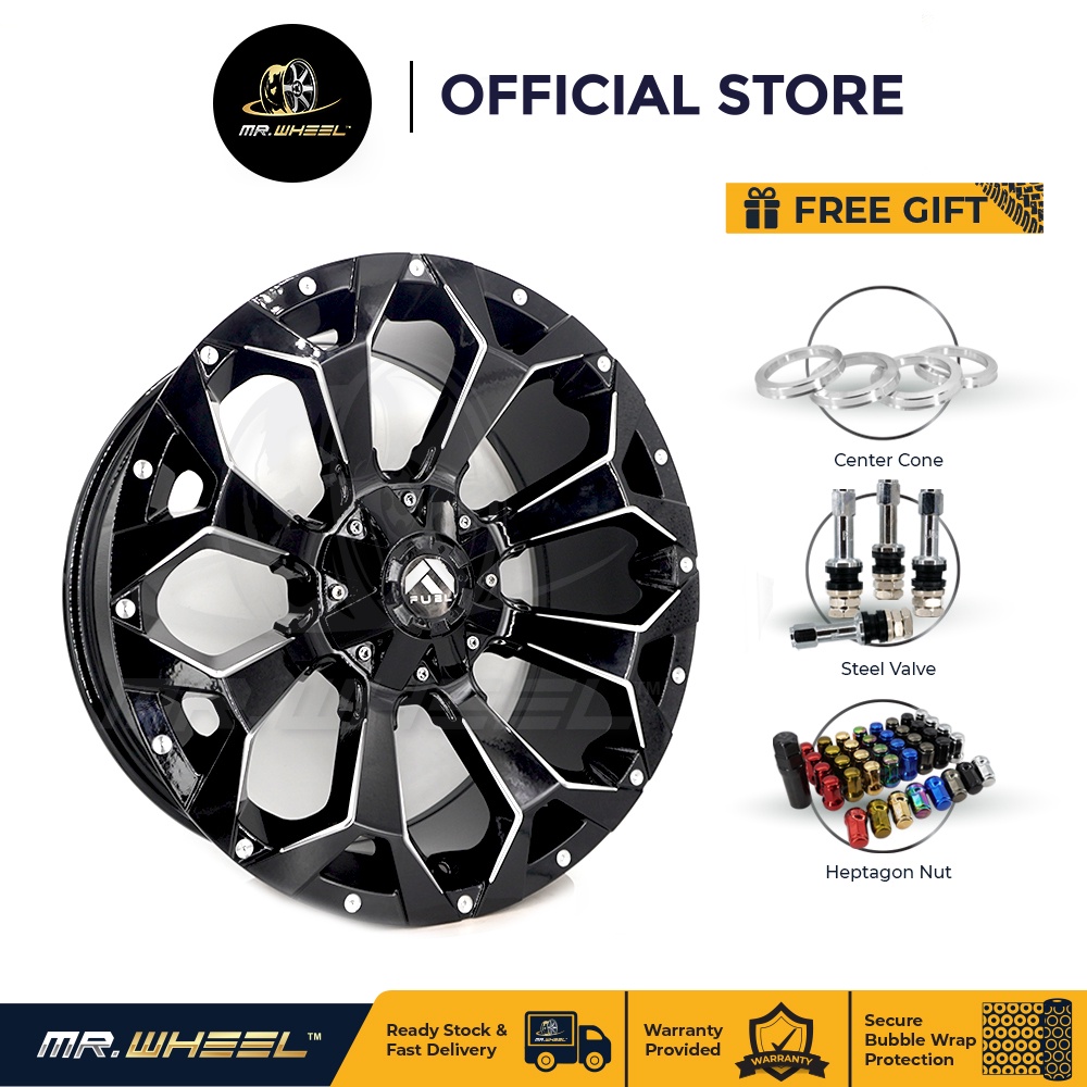 New Sport Rim FUEL ASSAULT D576 20x9 6x139.7 ET12 20 inch Mr Wheel