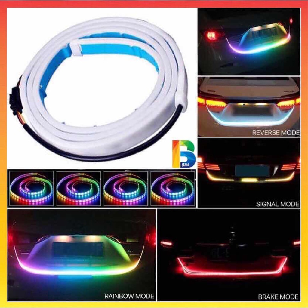 47INCH RAINBOW LED RUNNING LIGHT RGB Tail Front Decoration Boot