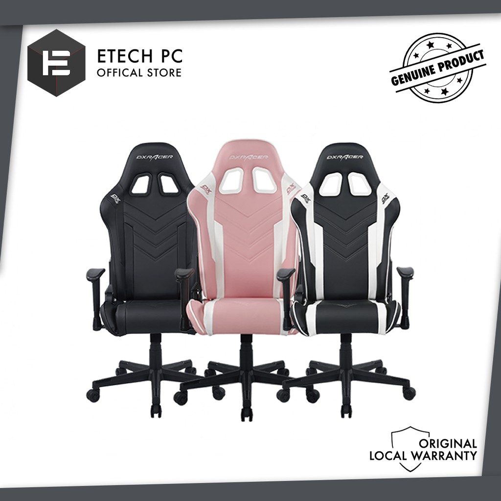 DXRACER P SERIES GAMING CHAIR ( BLACK / BLACK WHITE / PINK