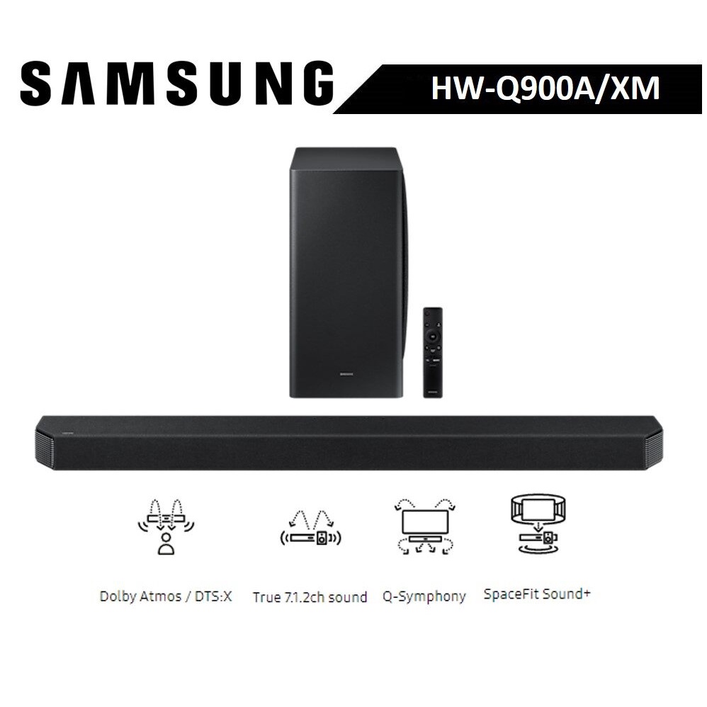 [2022 NEW] Samsung Q900A 7.1.2ch Soundbar with Dolby Atmos and DTSX HW