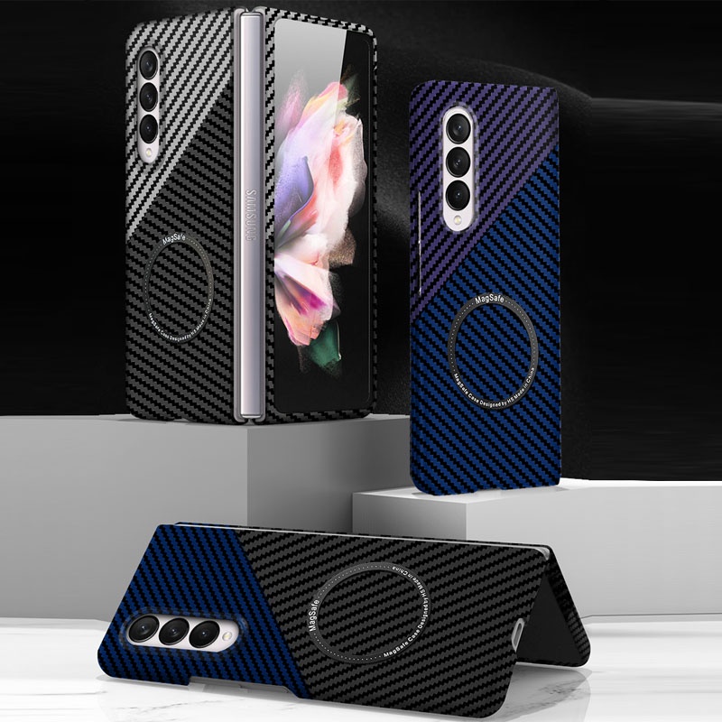 Shockproof Protective Case For Samsung Galaxy Z Fold 4 Fold3 Carbon