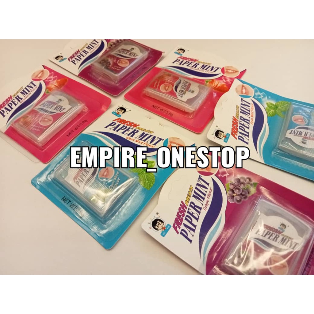 (ViRaL) (viral) FRESH BREATH PAPER MINT 1 PCS DELICIOUS NONSTOP FRESH FLAVOR JAJAN LEGEND