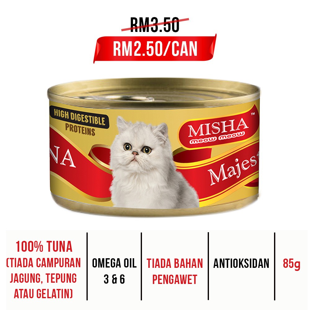 MISHA Wet Canned Cat Food Tuna (85g) Shopee Malaysia