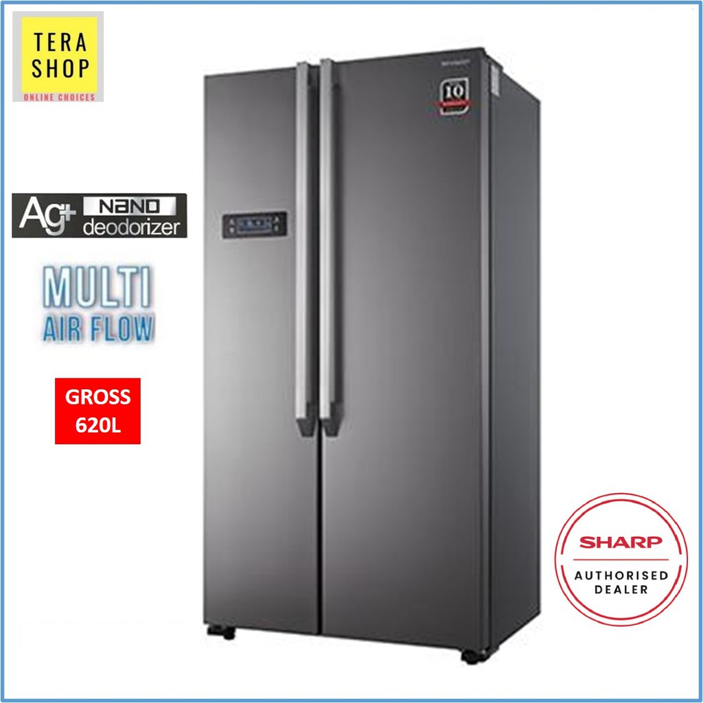 【FREE SHIPPING】Sharp SJX626MS / SJX636GM 620L Side by Side Fridge
