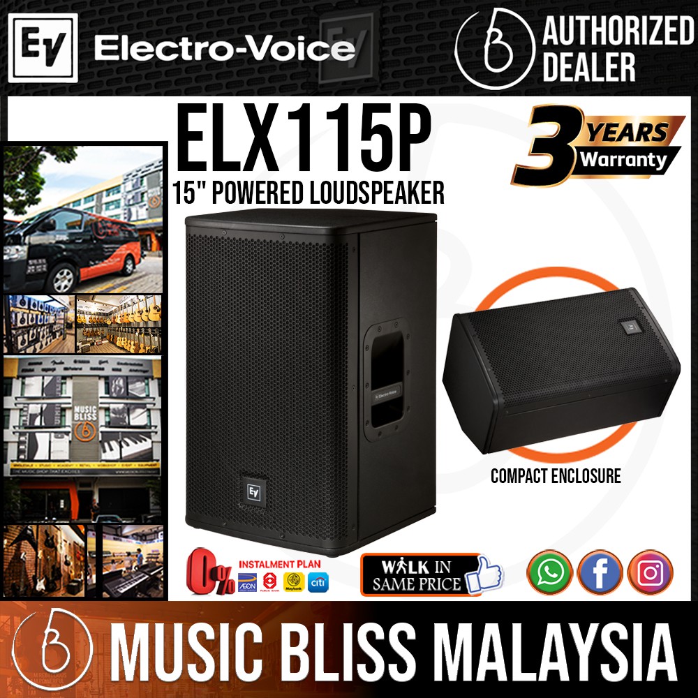 EV ElectroVoice ELX115P 1000W 15" Powered Speaker (Electro Voice ELX