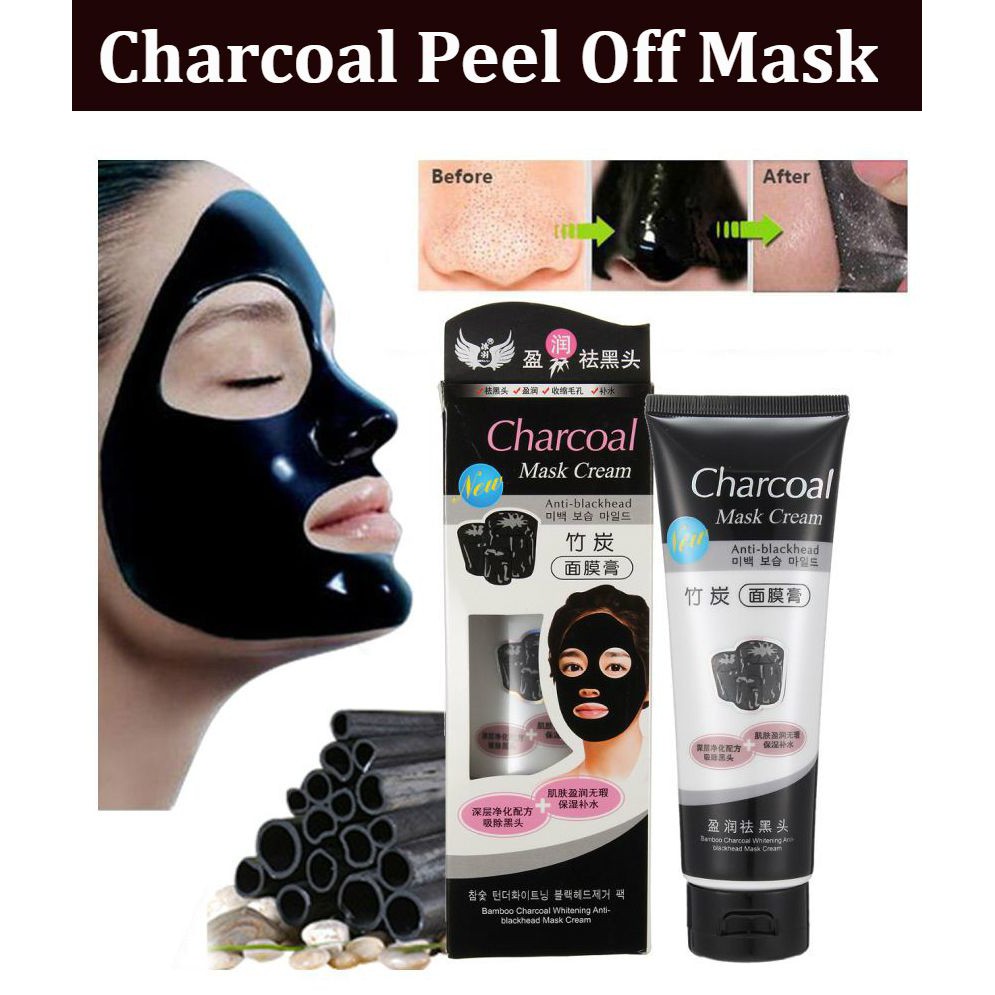 CHARCOAL MASK CREAM PEEL OFF BLACK MASK ANTIBLACKHEAD Shopee Malaysia
