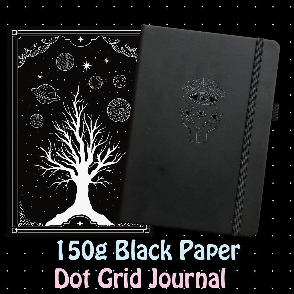 Black Paper Bullet Dotted Journal 150gsm Paper Shopee Malaysia