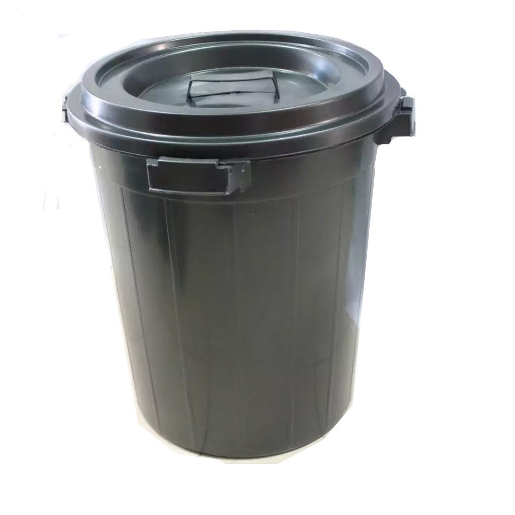 Dustbin 12 Gallon Black Dustbin with Lid Tong Sampah Shopee Malaysia