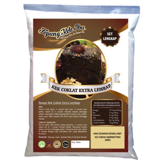Set Tepung Kek Coklat Extra Moist Shopee Malaysia
