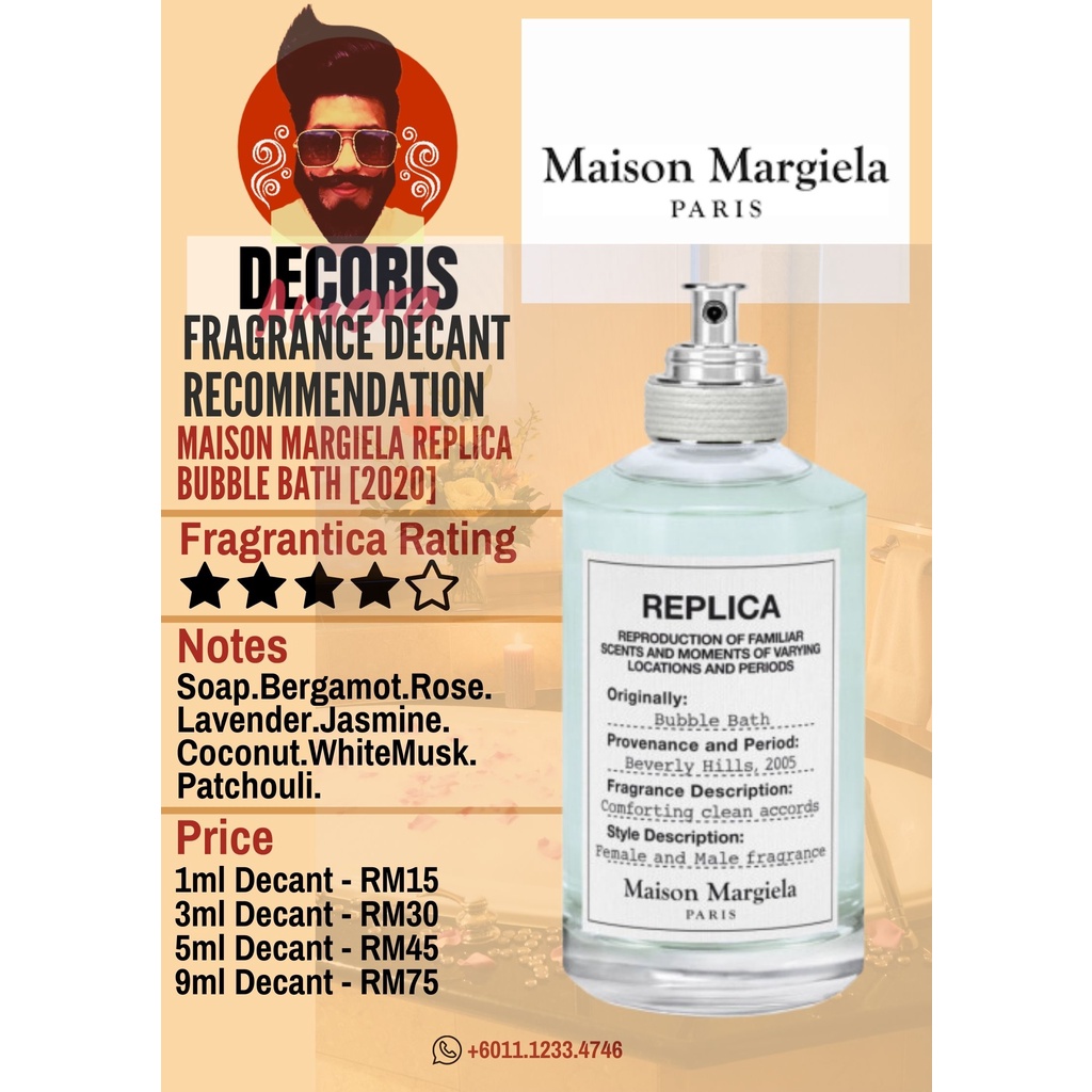 Maison Margiela Replica Bubble Bath Perfume Decant Shopee Malaysia