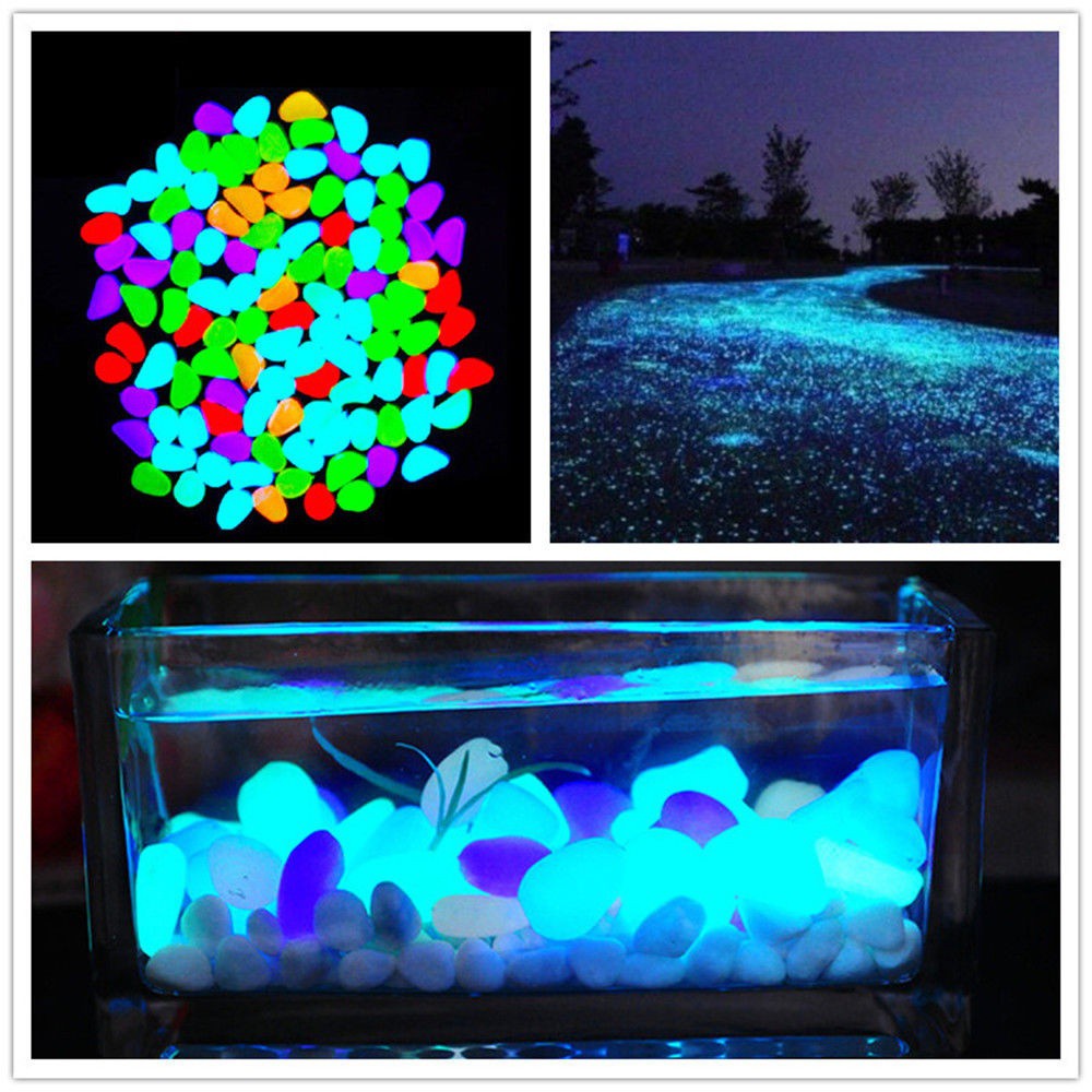 Aquarium Artificial Pebbles Glow Stone Luminous Rocks 10pcs/set(Random