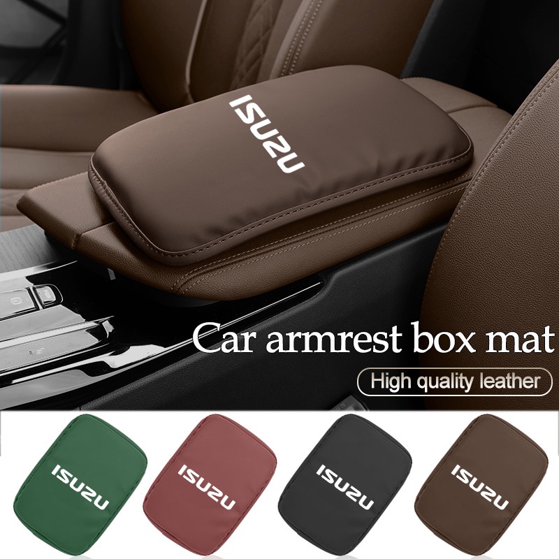 Car Logo Armrest Pad Center Console Heighten Sof Mat For Isuzu dmax mux