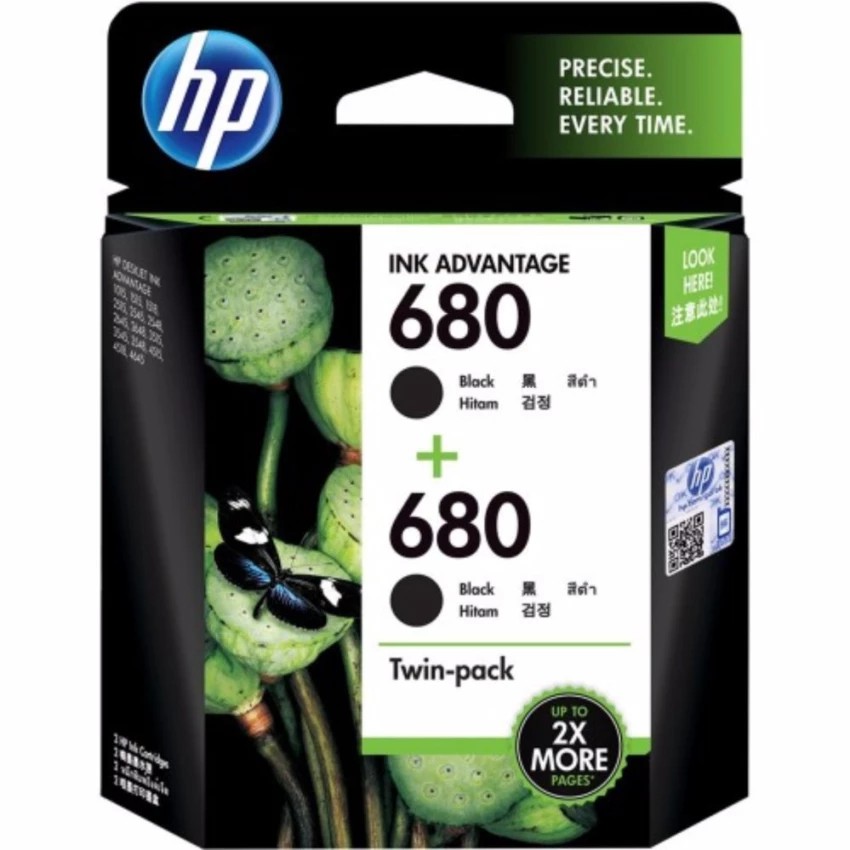 HP 680 Black + 680 Black Twin Pack Shopee Malaysia