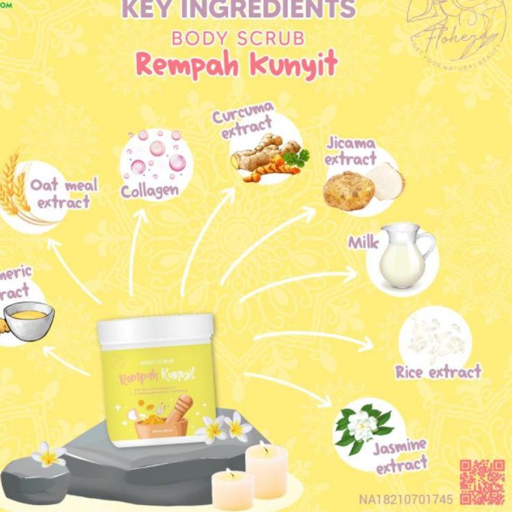 Turmeric Turmeric Body Scrub Model FLOHERA Body Brightening 100