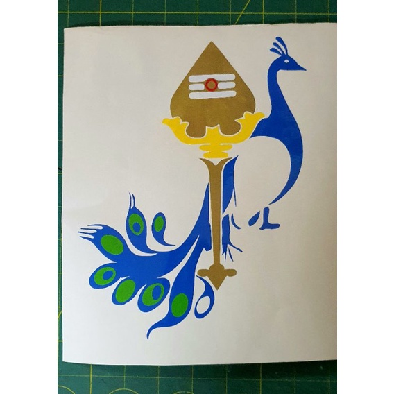 Vel Murugan Peacock STICKER DECAL LORRY STICKER BIKE STICKER