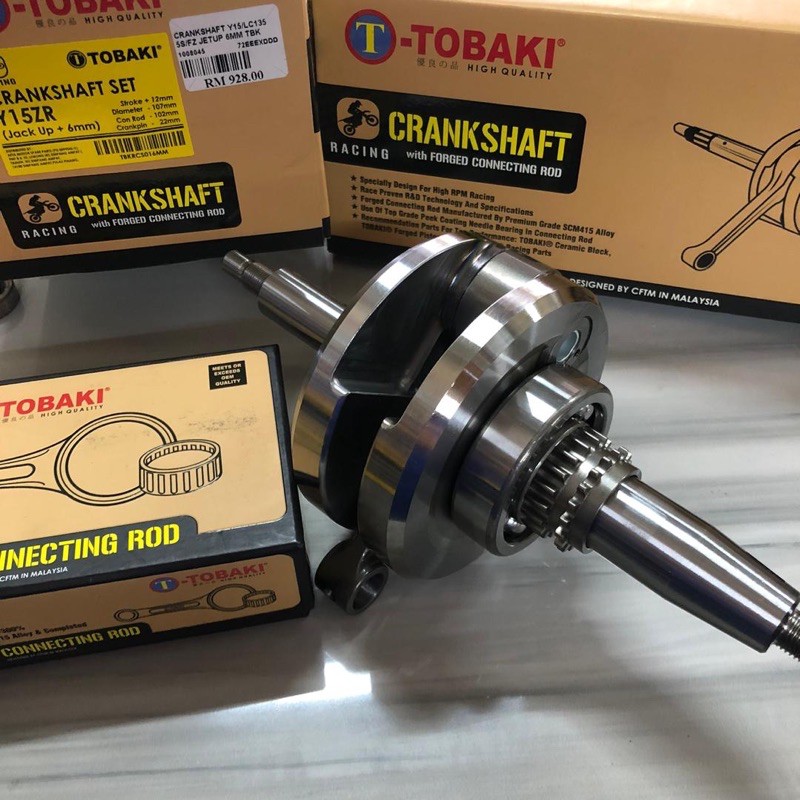 TOBAKI Crankshaft racing Y15 jet up 4/6mm Rod 102mm Cnc material