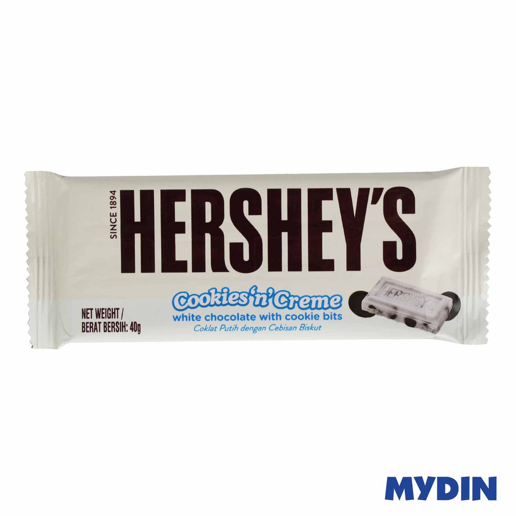 Hershey's Chocolate Bar 40G Cookies N' Creme | Shopee Malaysia