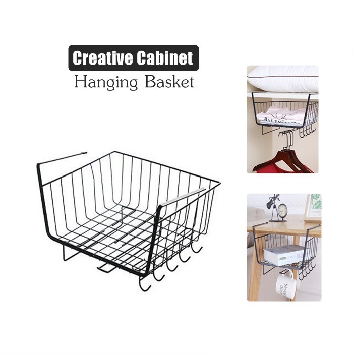 [Ready Stock] Creative Hanging Basket Rack Metal Supplies
