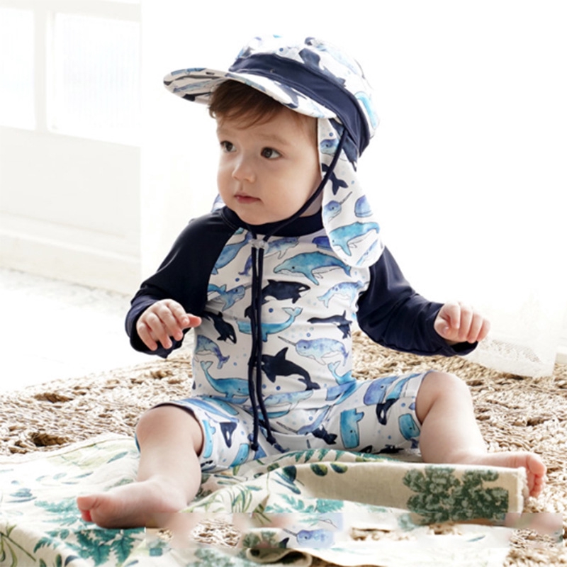 1 4 7 Y Baby Boy's Swimwear Children's Onepiece Dolphin And