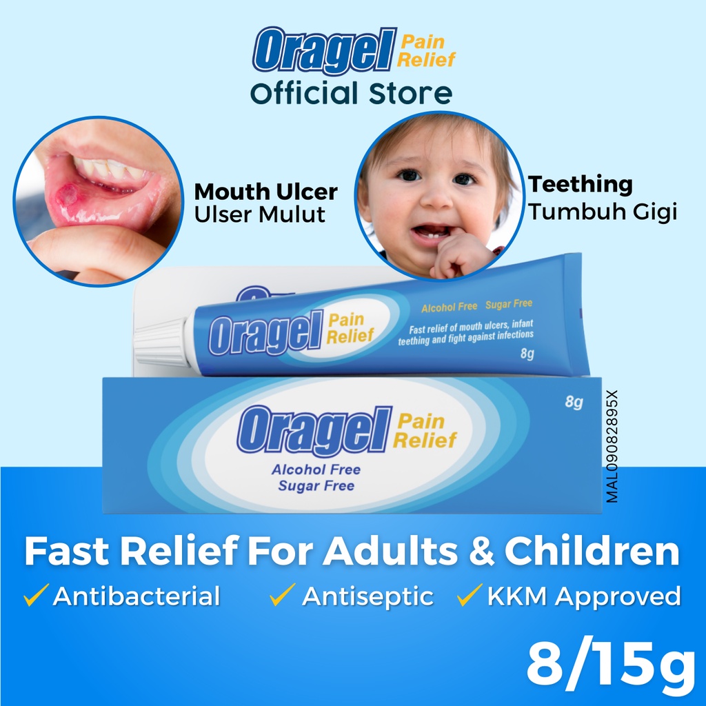 Oragel Pain Relief + Antiseptic For Hand Foot & Mouth Disease (HFMD