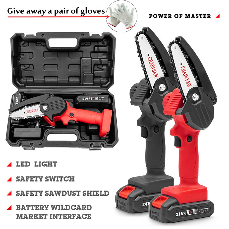 Rechargeable Cordless Mini Electric Chain Saw WoodWorking Saw One