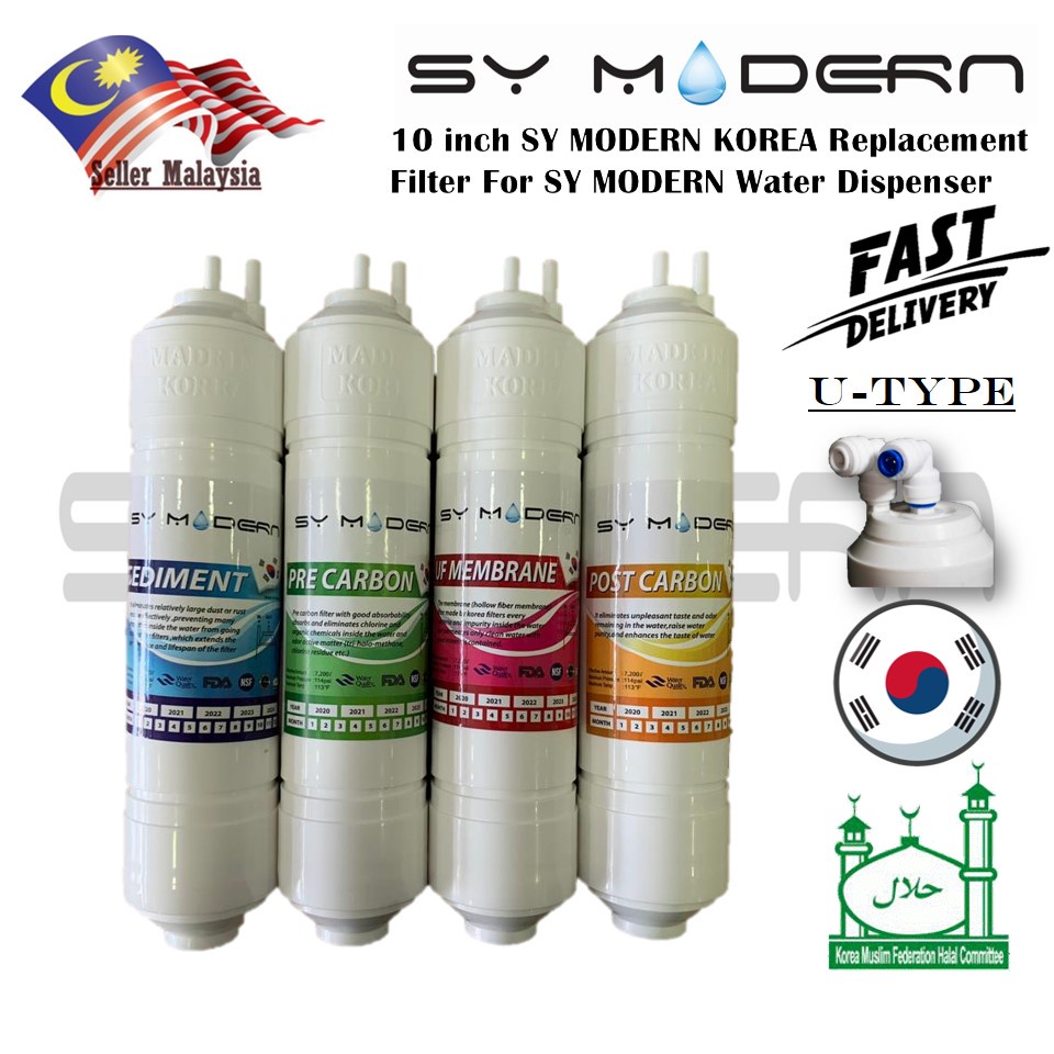 SY MODERN 10" U TYPE Korea Water Filter Cartridge Refill For Water