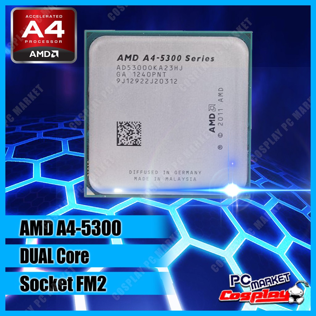 AMD A45300 Trinity DualCore 3.4GHz Socket FM2 Desktop Processor (USED
