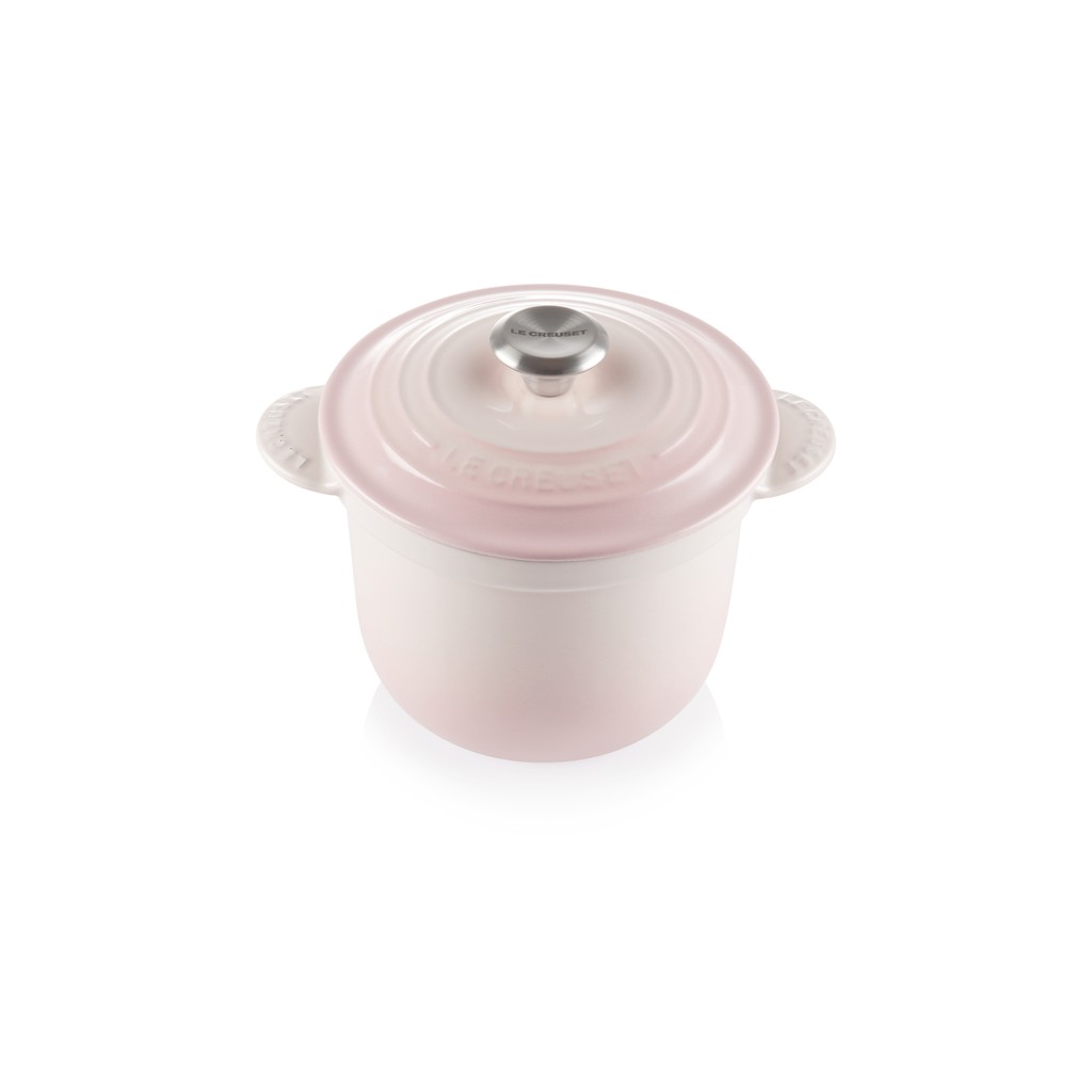 Le Creuset Rice Pot 20 Shell Pink Black Interior Shopee Malaysia