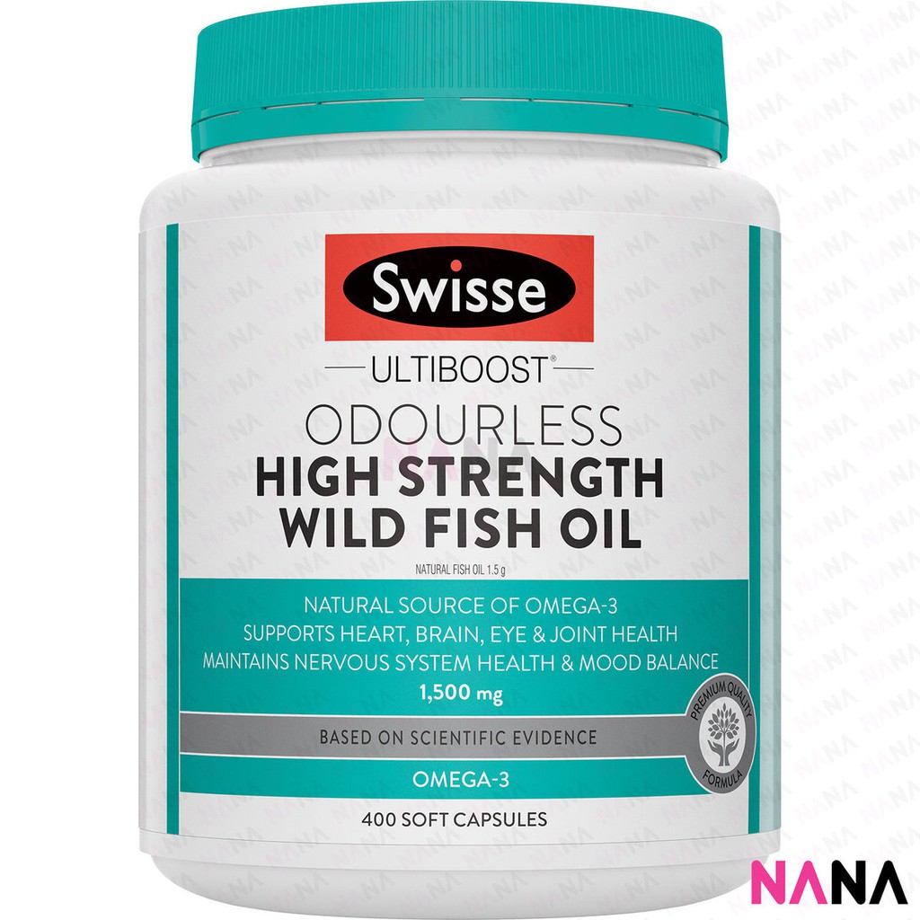 Swisse Ultiboost Odourless High Strength Wild Fish Oil 1500mg 400