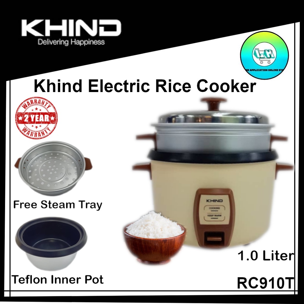 Khind Electric Rice Cooker 1.0L (RC910T) Cream Magnolia (Colour