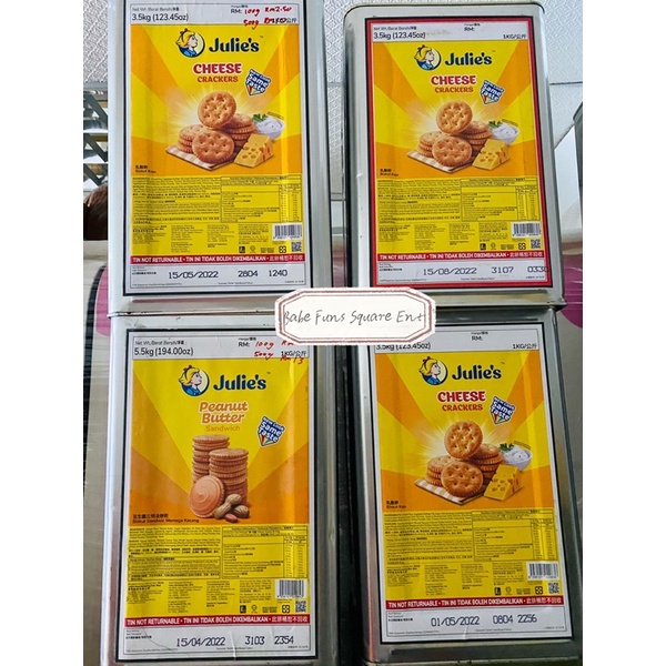 Empty Biscuit Tin / Tin Kosong (Used with window or NO window