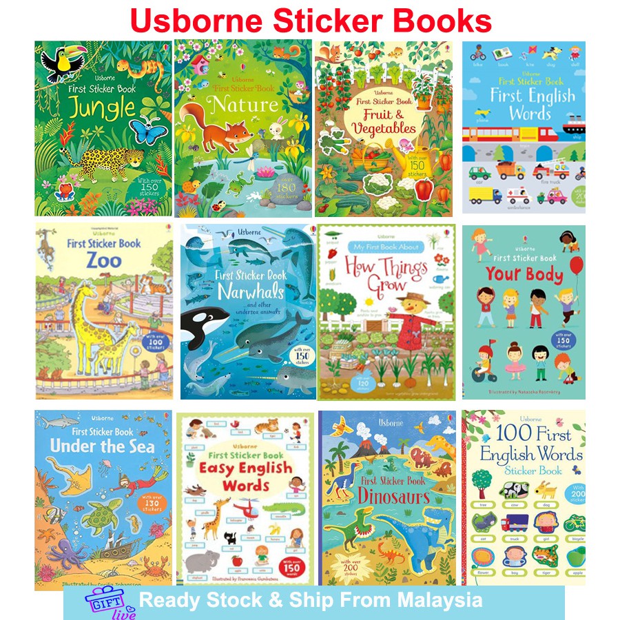 Usborne sticker book Usborne Book First Children activity educational