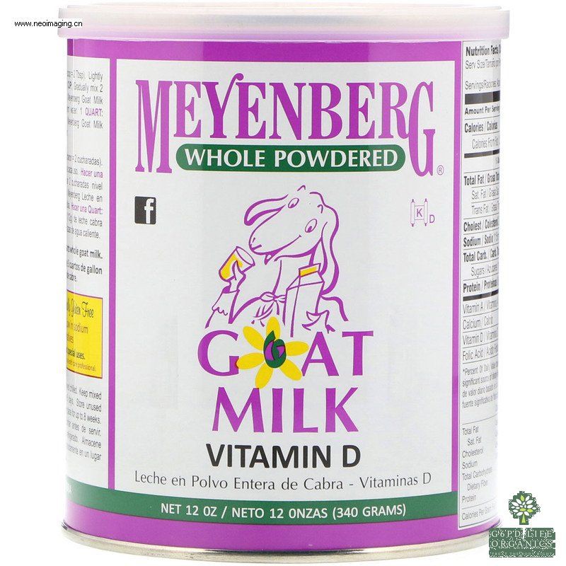 G6PD Meyenberg Goat Milk, Whole Powdered Goat Milk, Vitamin D, 12 oz