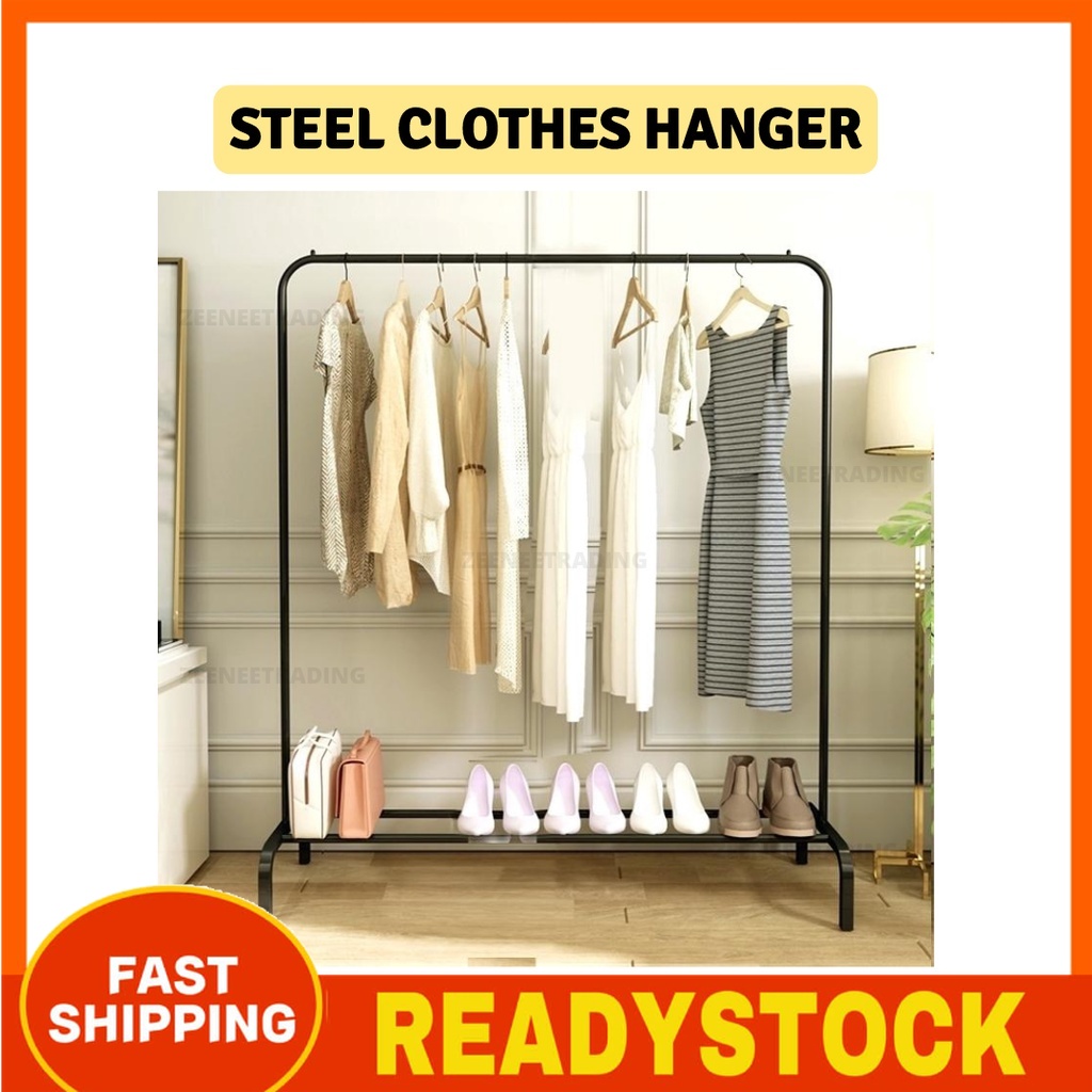 Stainless steel clothes drying rack Cloth Hanger Stand Ampaian Baju