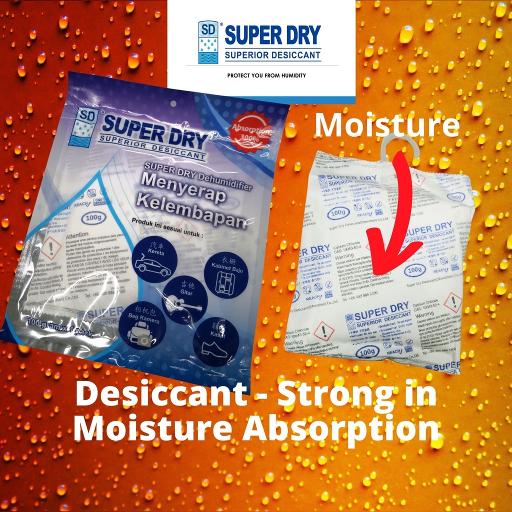 Super Dry Desiccant Dehumidifier Moisture Absorber better than Silica