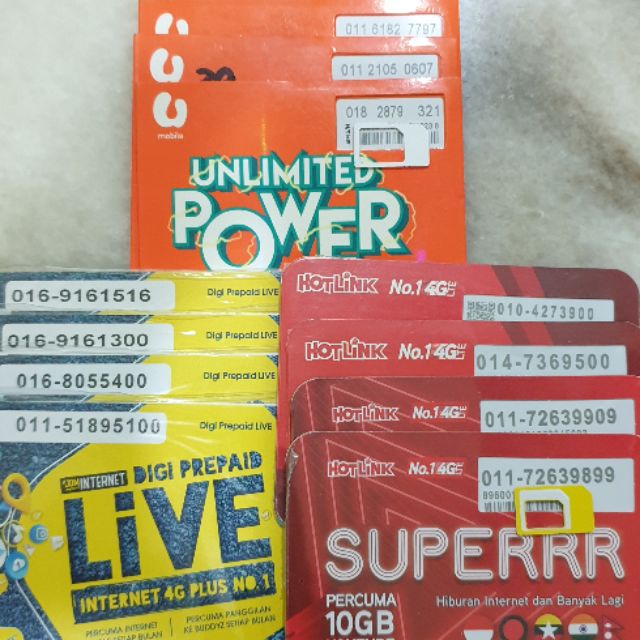 Prepaid Sim card mix telco Shopee Malaysia