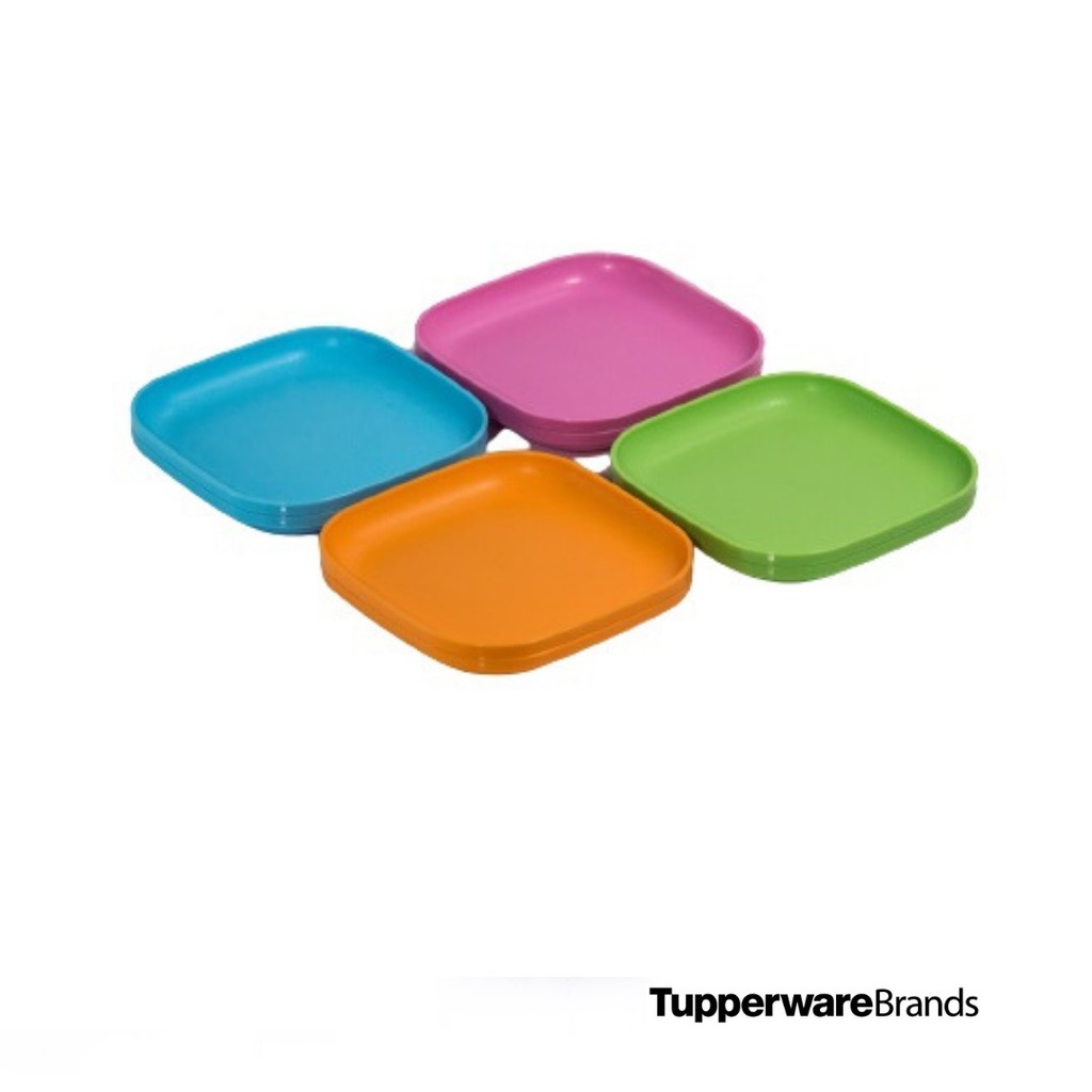 Tupperware Mini Luncheon Plates in Multi Color Set of 8 pieces