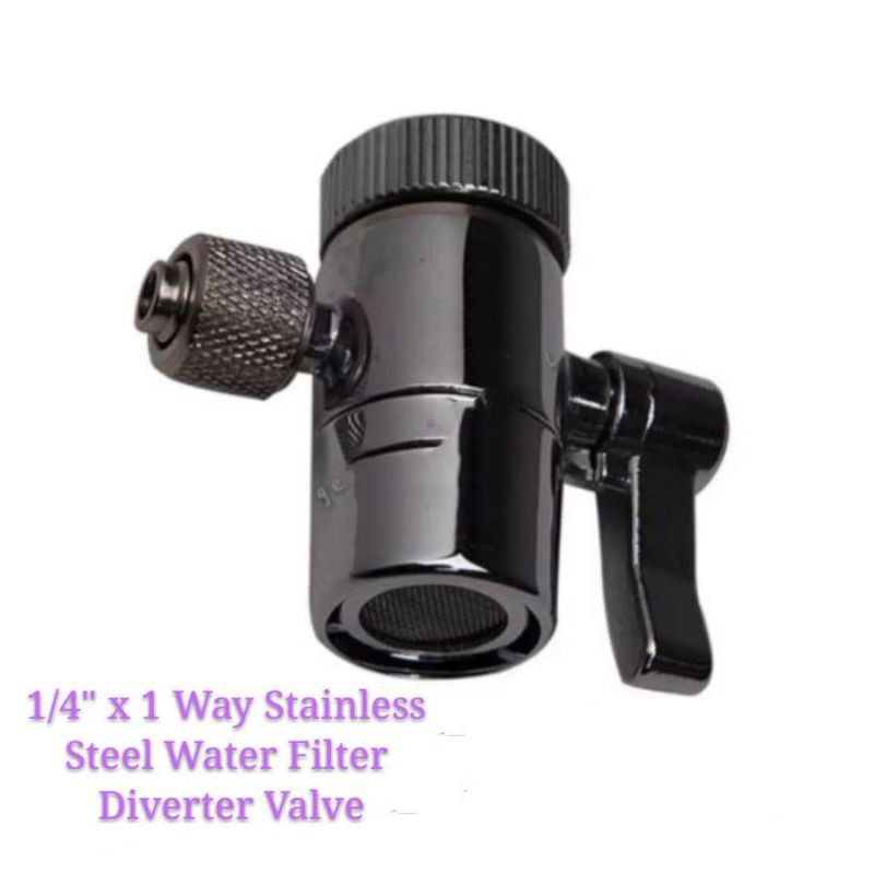 water filter diverter valve 1/4" 1 way stainless steel Shopee Malaysia